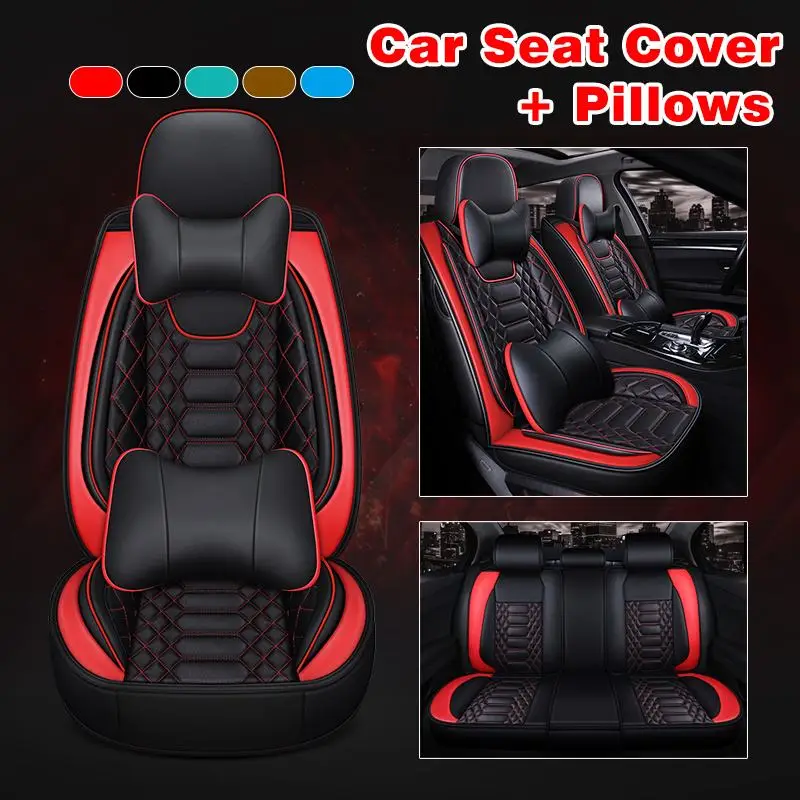 

13pcs Luxury PU Leather Car Seat Cover set Universal Size Racing Car Seat Cushion Protector for hyundai Elantra solaris