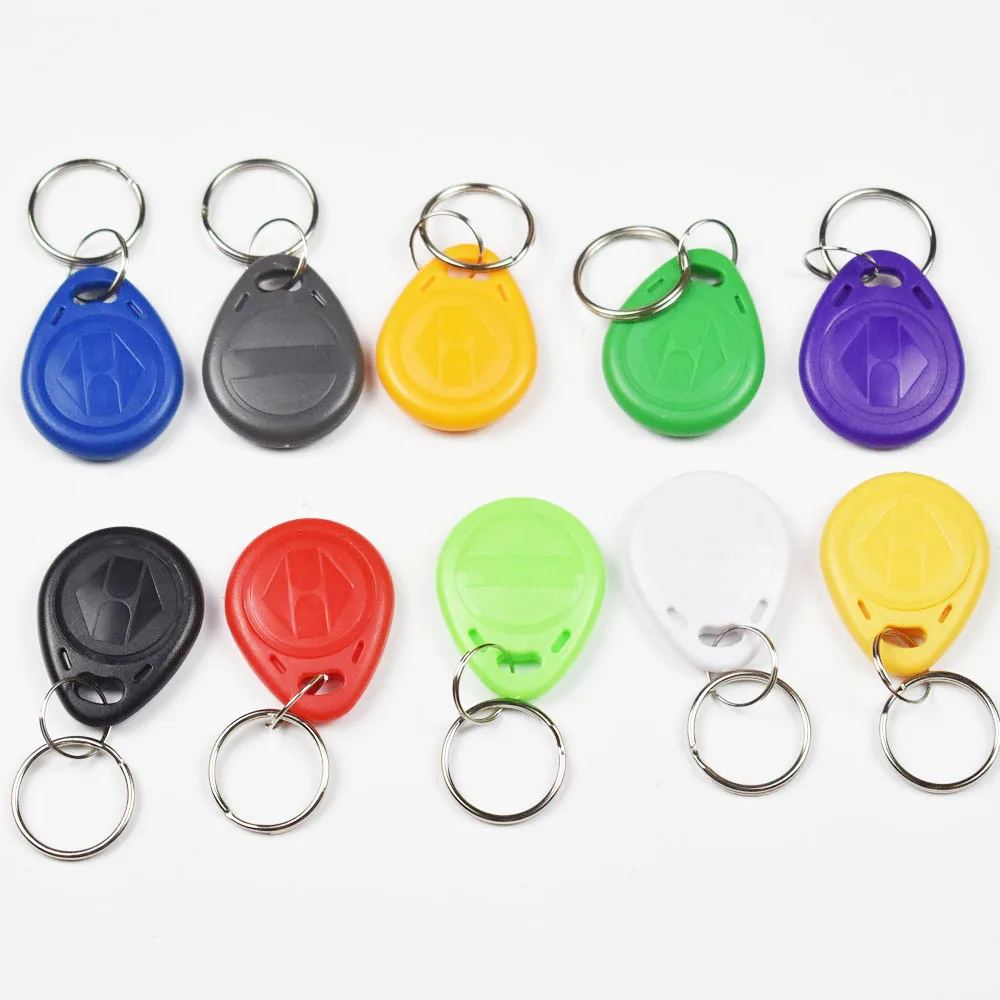 10pcs/Lot ATMEL T5577 RFID Hotel key Fobs 125KHz Rewritable Readable and Writable Proximity ABS Tags Access Control