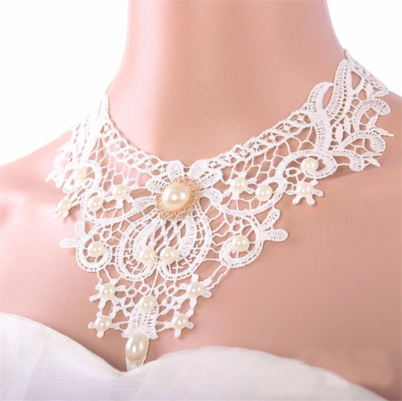 Vintage White Lace Choker Necklace
