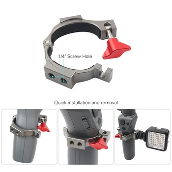 

photography Accessories Expansion Bracket Clip Holder+2 Hot Shoe Mounts Light for DJI OSMO Mobile 2 Handheld Gimbal Stabilizer