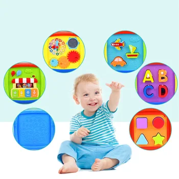 

1set Building Early Education Six-Sided Box Tangram Puzzle Shape Matching Sorting Box Toy Baby Toys Platic Musical Toys