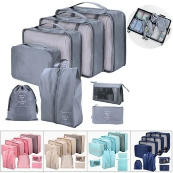 

8Pcs Travel Storage Bag Set for Clothes Luggage Packing Cube Organizer Suitcase