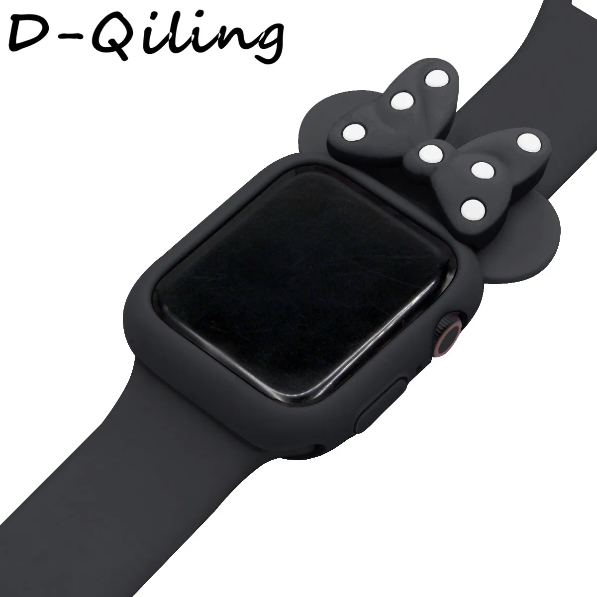 Силиконовый чехол D-qilingдля Apple Watch band 38, 42, 40, 44 мм Iwatch Series543 2 1 Женский Мягкий ТПУ защитный чехол с изображением Микки Мауса