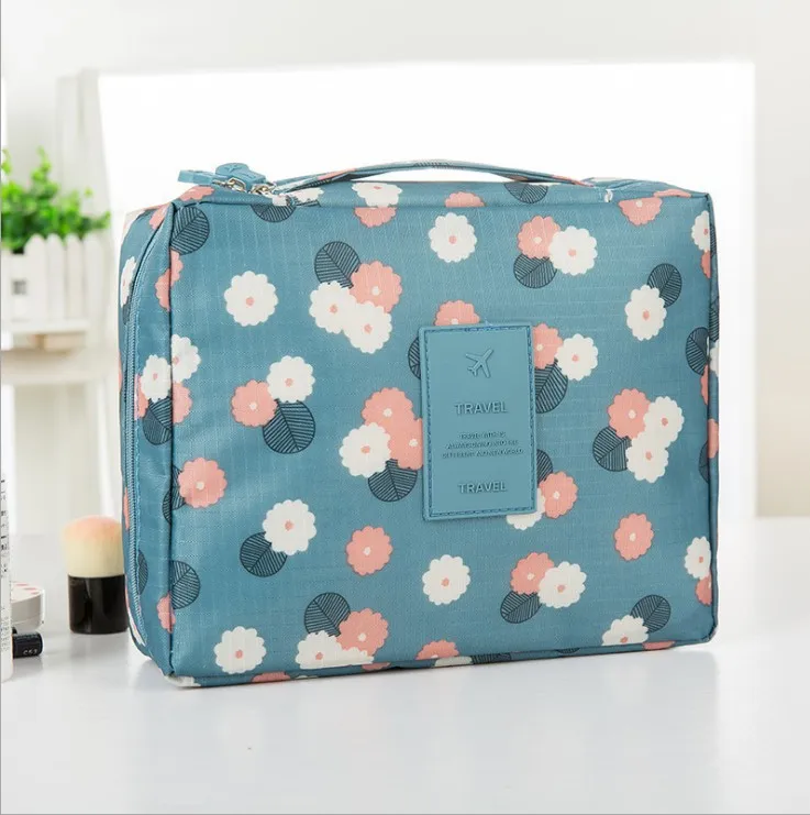 

Red Japanese and Korean Waterproof Cosmetic Bag Portable Carry-on Square Cosmetic Bag Toiletries Storage Bag hanging organizer