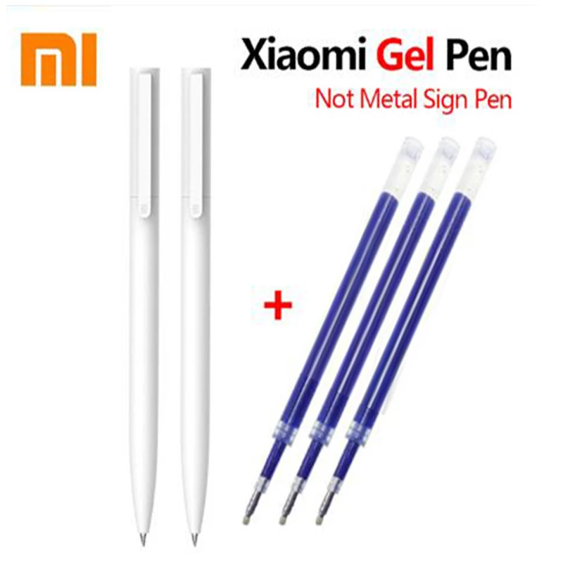 Fine Point Smooth Gel Pen Black Ink Xiaomi Mijia Pens Mijia Pen Refill Portable 