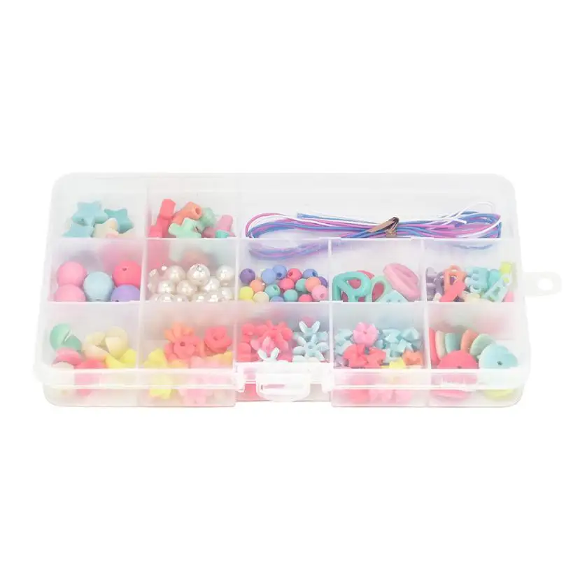 

hot 12 Different Types Colorful Acrylic Beads Toy DIY Necklace and Bracelet Crafts For Kids Gift Drop shipping Jan 19
