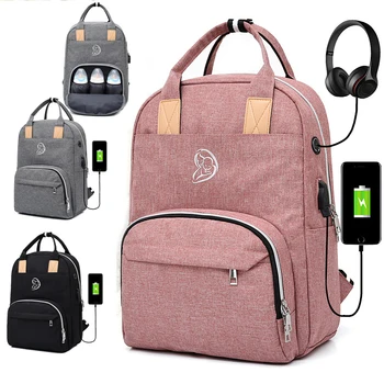 

Baby diaper bag mommy with usb Outdoor travel backpack 2020 new baby bag Large capacity maternity stroller Bags Baby care nappy