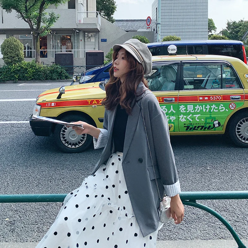 

2019 Autumn New Products WOMEN'S Dress Korean-style Fashion Suit Jacket Student Loose-Fit Versatile Fashion Hot Selling