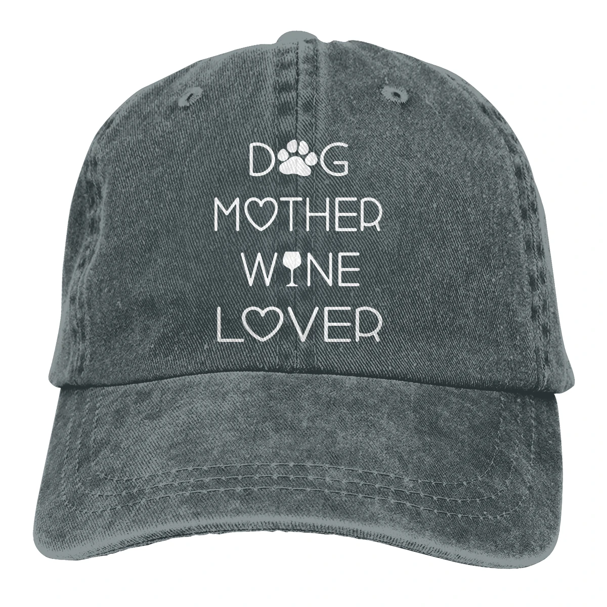 Собака мать вино любовник Casquette черный унисекс Мужские Женские джинсовые бейсболка с ремешком кепки Регулируемый Гольф папа шляпа