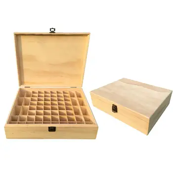 

Fashion 68 Grids Wood Essential Oil Box Holder Aromatherapy Perfume Bottle Storage Caseit does not occupy the counter or desktop