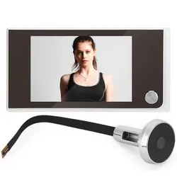 Sonnette de porte numérique 3.5 pouces, Angle de 120 degrés, visionneuse vidéo 