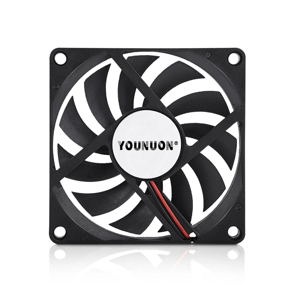 Youuon-ventilador para computador, 2 peças, 80mm, 5v,