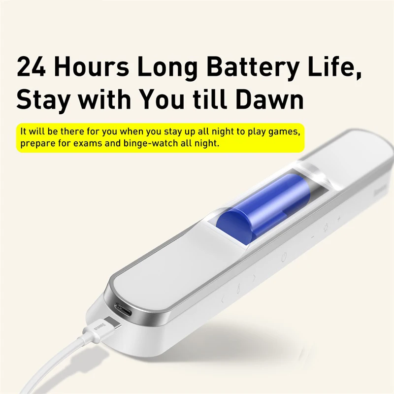 Baseus USB Light Magnetic Table Lamp Hanging Wireless Touch LED Desk Lamp Stepless Dimming Study Reading Lamp USB Night Lighting