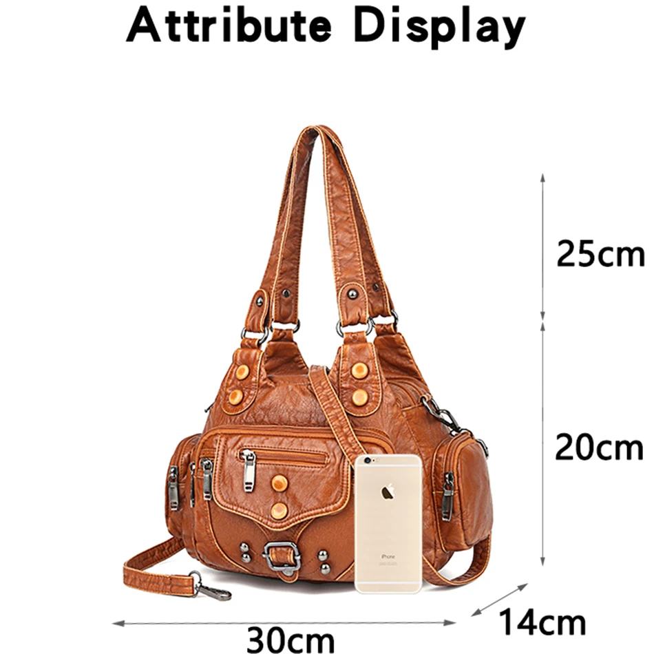 New Fashion High Quality Woman Messenger Bag Luxury Soft Leather Handbags Women's Bags Designer Famous Brand Women Shoulder Tote