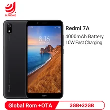 Xiaomi Redmi 7A 3GB 32GB смартфон 5,4" Snapdragon 439 4000mAh аккумулятор 12MP камера глобальная Rom 4G мобильный телефон