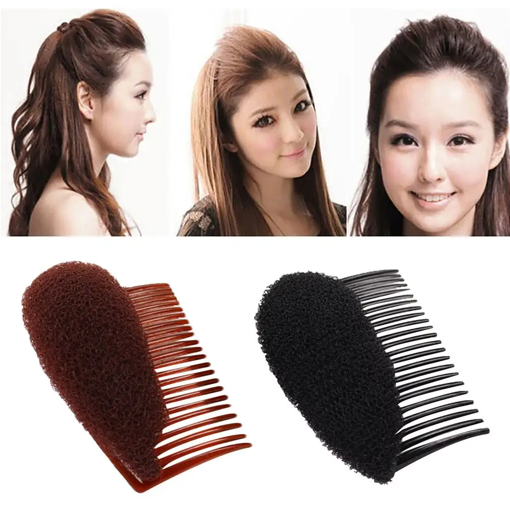 Women Bouffant Ponytail Hair Insert Clip Plastic Comb Headwear Mini Fluffy Hair Pad Insert Comb