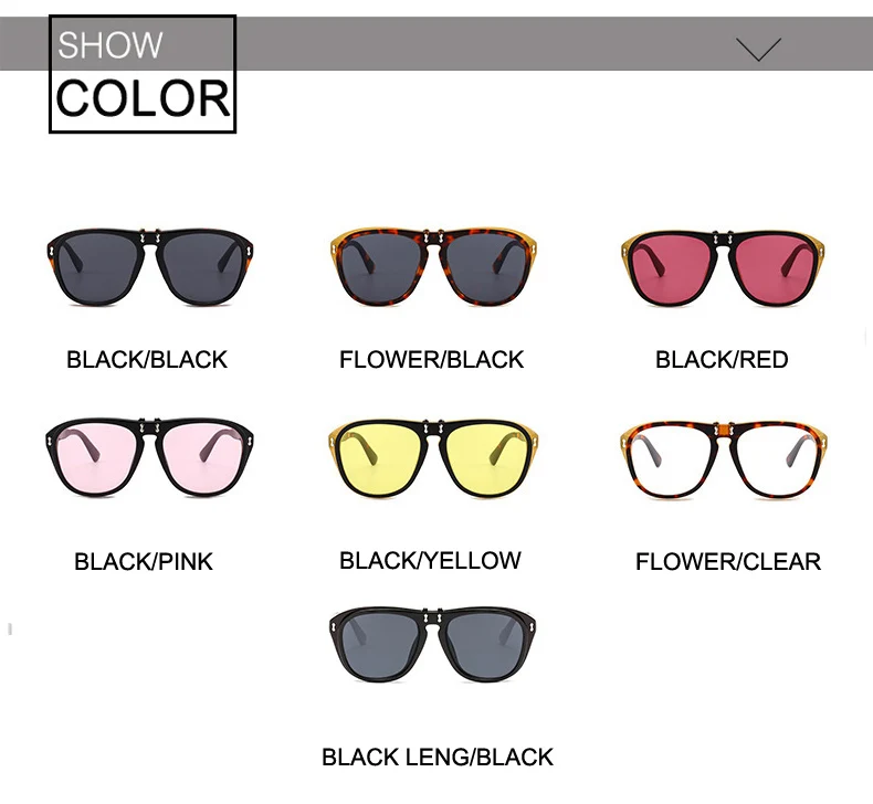 OEC CPO Oversized Square Sunglasses Women Personality Flip Up Grey Sunglasses Men Double Unisex Goggles Eyeglasses UV400 O215