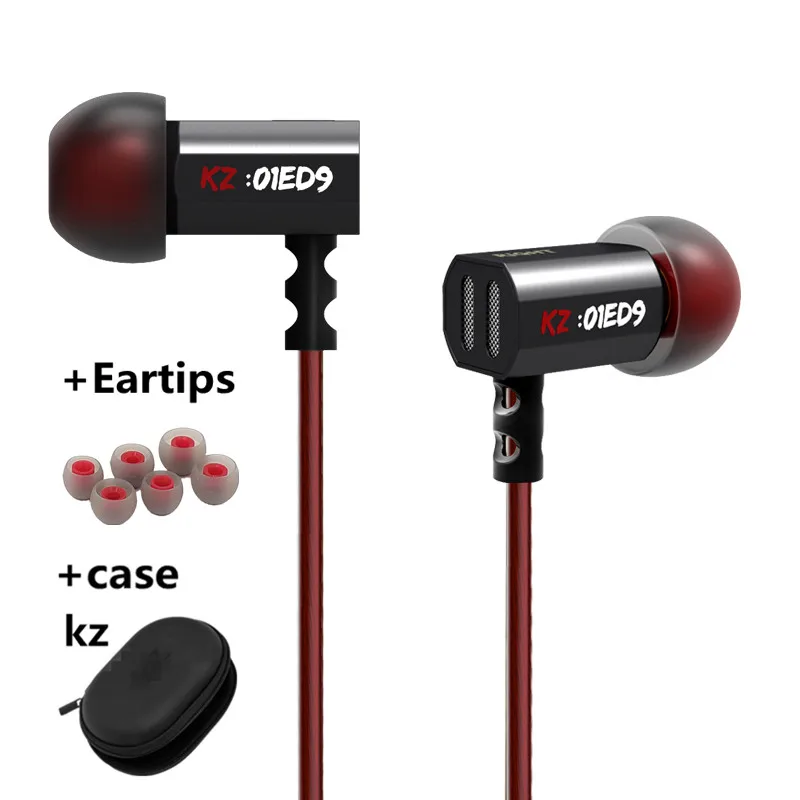black Case ET KZ ED9 сопла наушники тяжелый бас Музыка гарнитура fever HiFi цинковый сплав металлические наушники ED12 ES3 ES4 ZST AS12 ED2 ZS3 ZS6 ZSN - Цвет: black Case ET
