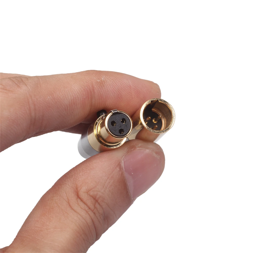1 пара 3Pin XLR Мужской Женский штекер из чистой меди корпус анти-помех эффект Аудио разъем для Мини Mic пайки прямой