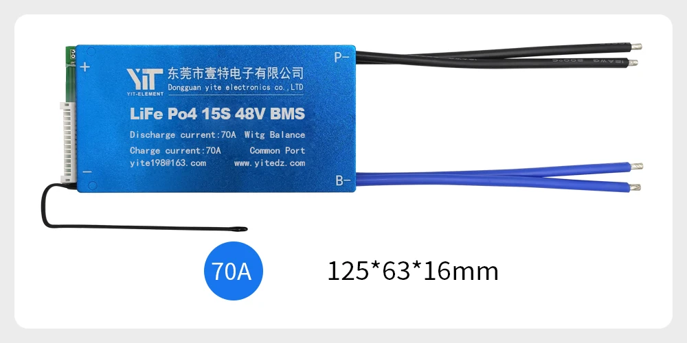15S 48V литиевая батарея 3,2 V Плата защиты питания защита от температуры функция выравнивания защита от перегрузки BMS PCB