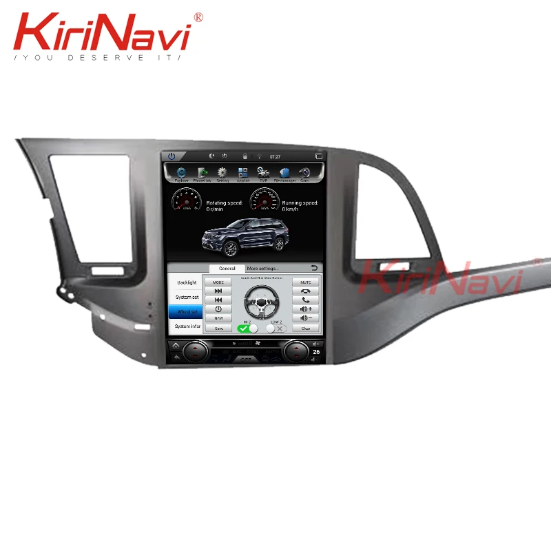 KiriNavi вертикальный экран Tesla style 10,4 ''Android 8,1 автомобильный Dvd мультимедийный плеер для hyundai Elantra радио Automotivo 4G