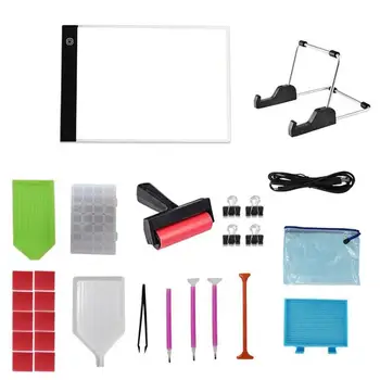 

LED Diamond Painting Light Pad Board Set Diamond Painting Accessories Tool Kits A4 Acrylic Drawing Graphic Tablet Painting Set