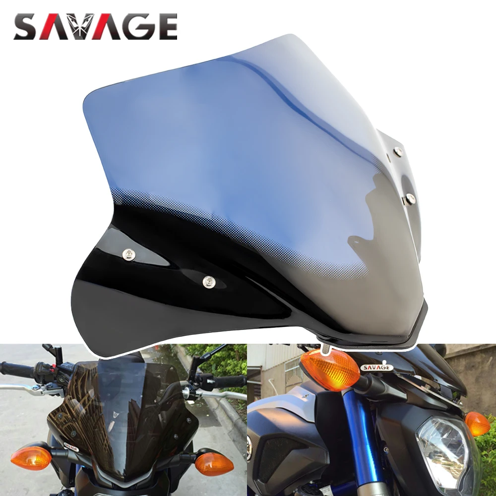 

28*38cm Windshield Pare-brise For YAMAHA MT-07 MT07 FZ-07 FZ07 2014 15 16 2017 Motorcycle Accessories Windscreen Wind Deflectors