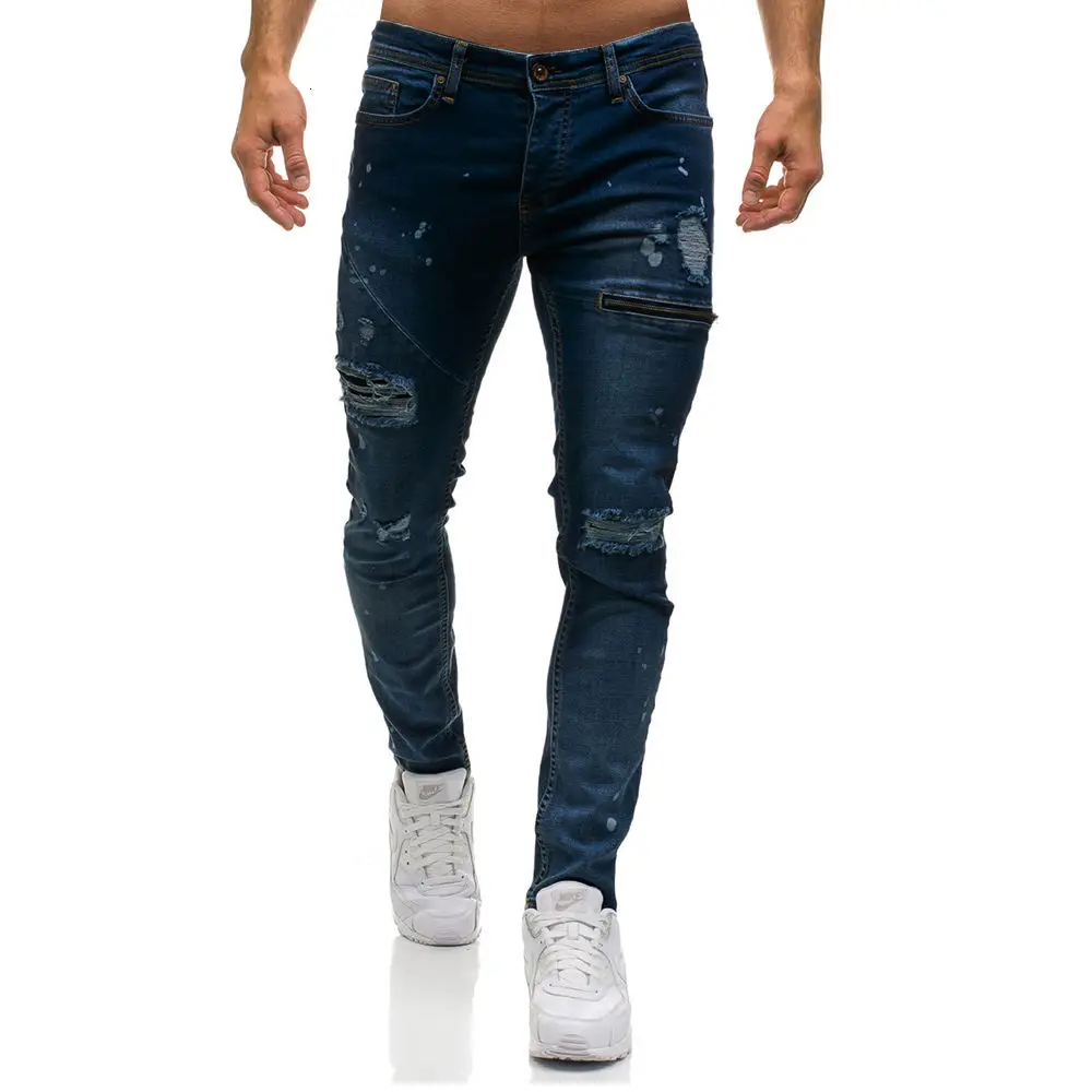 2022 Casual Jeans Men jeans with Zip