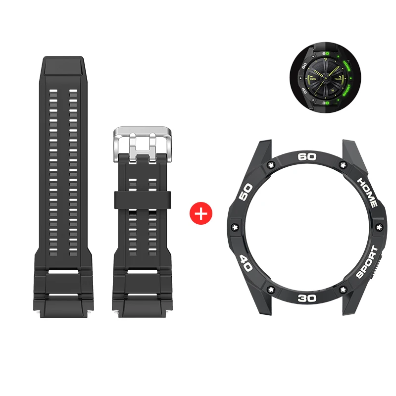 

Strap Cases Sets for Huawei GT3 Cover Band Bundle Smart Watch Accessories Bracelet Armor Bumper luminous