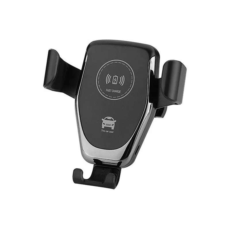 Автоматическое зажимное беспроводное автомобильное зарядное устройство для быстрой зарядки для samsung S10 S9 S8 Note 8 9 10 для iPhone X XS MAX - Тип штекера: Black