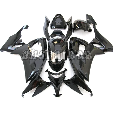 Мотоцикл полный обтекатель комплект для Kawasaki ZX10R 2008 2009 2010 ZX-10R 08 09 10 ABS пластик инъекции Cowlings Глянец чистый черный
