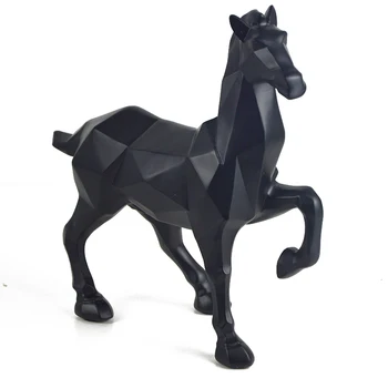 

Simple Abstract Geometric Polar Bears Horse Animal Sculpture Ornaments Modern Bear Home Decorations Accessories Crafts Statue