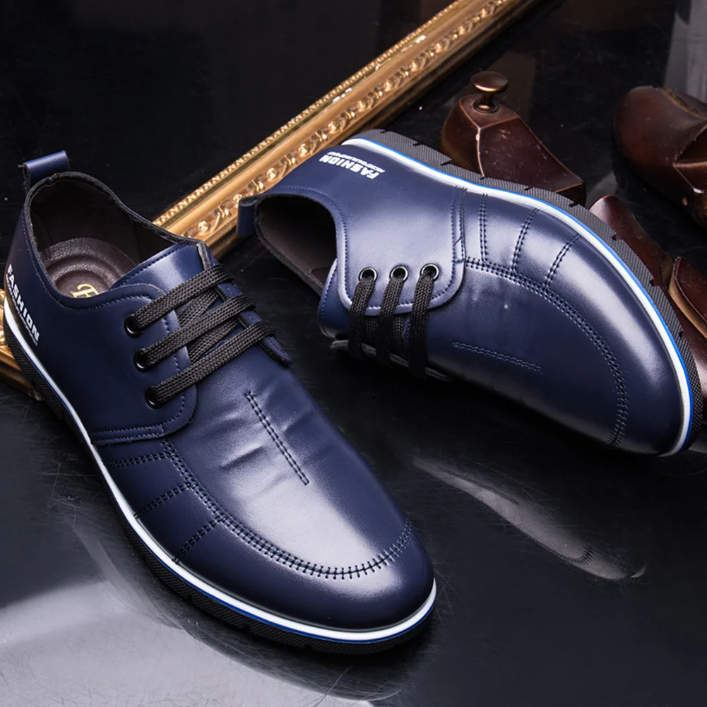Casual Business Driving Comfy Men Shoes Spring Autumn Basic Microfiber Leather Outdoor Fashion Lace Up Breathable British Soft