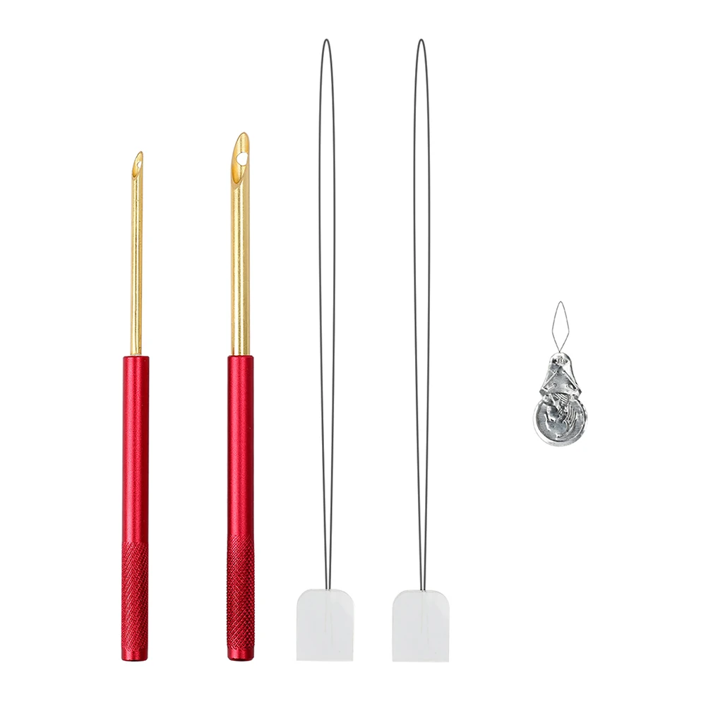 1 Set Aluminum Alloy 3mm/5mm Embroidery Needles Knitting Tools Thick