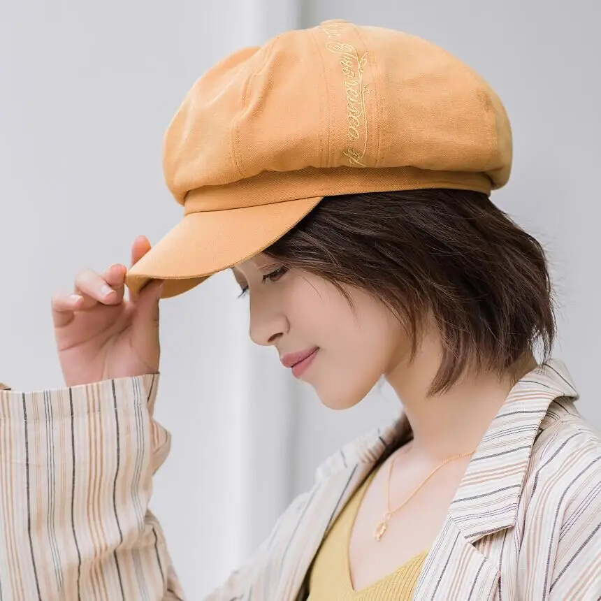 SUOGRY Хлопок Смесь маляр Newsboy шапки женские зимние козырек Casquette Gorras Gavroche элегантные винтажные модные