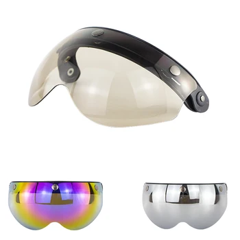 

Classic capacete moto Bubble Lens visors Chopper shape Helmet Motorcycle PC Lens Bubble Visor Anti-Uv BV06 Retro Shield Glasses
