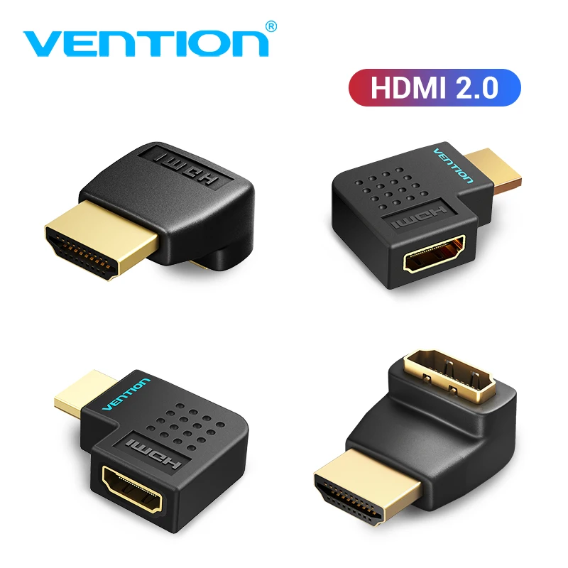 Vention HDMI Adapter 270 90 Degree Right Angle HDMI Male to HDMI Female Converter for PS4 HDTV HDMI Cable 4K HDMI 2.0 Extender|HDMI Cables| - AliExpress