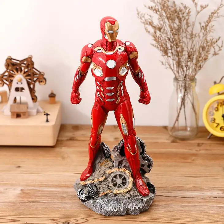 Экшн Мстители Капитан Америка фигурка игрушки; Железный человек паук Marvel коллекция Смола Модель Кукла игрушка для детей подарок на день рождения - Цвет: 5