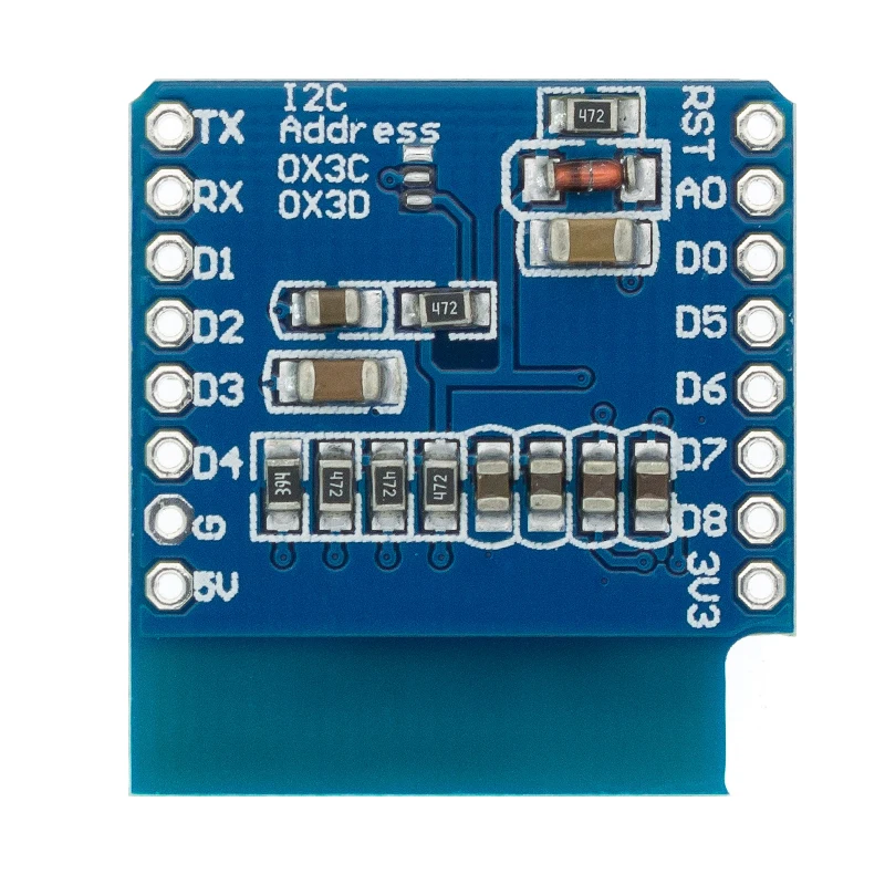 OLED Display Module 0.66 Inch OLED LED LCD Dispaly Shield Compatible for WEMOS D1 MINI ESP32 64X48 0.66" Oled Module IIC I2C