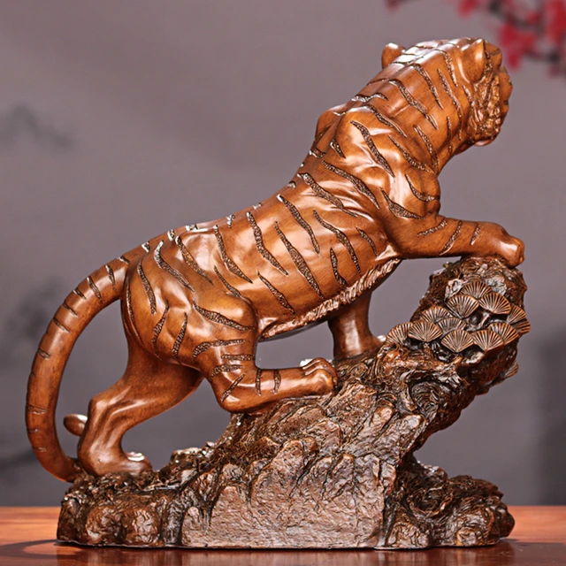 Resina Cabeça de Tigre 3D Colecionáveis Escultura de Animais Acessórios  Grandes Arte para Decoração Decoração de Parede Decoração Armário de