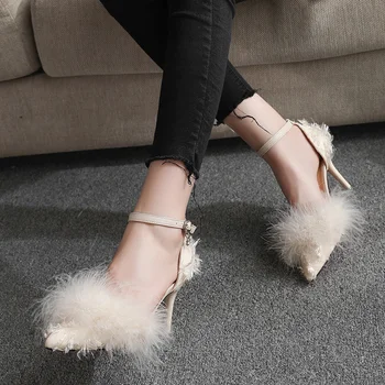 

2020 Fashion Female Pointed Toe Women High-Heeled Shoes Mature Style Women Simple Shoes Women Pumps Shoes Ladies Solid