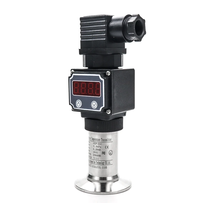 4-20mA flush membrane pressure sensor measures dirty water sewage and anti-blocking pressure transmitter