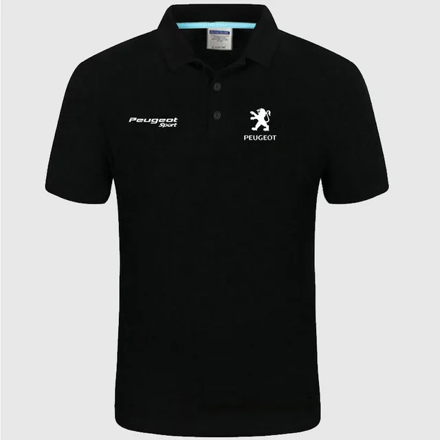 Высокое качество, Логотип Peugeot Polo, Классическая брендовая мужская рубашка поло, мужская повседневная однотонная хлопковая рубашка поло с коротким рукавом x - Color: 1