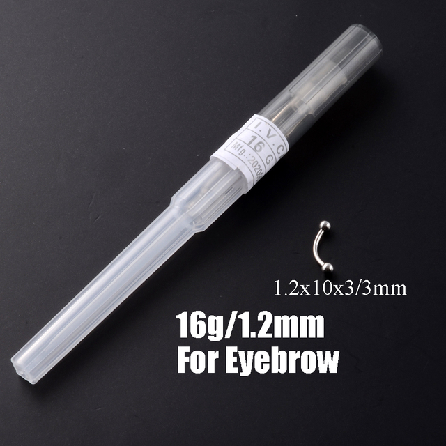 Surgical Steel I.V. Catheter Cannula Sterile Piercing Needles 14G 16G 18G 20G Ear Lip Belly Body Piercing Professional Tool