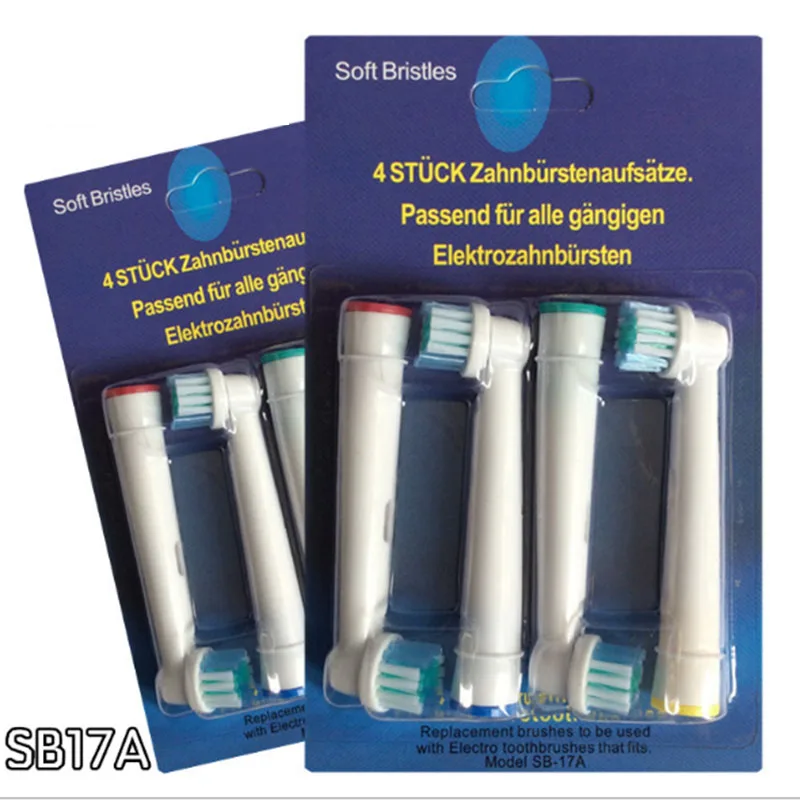 Сменные насадки для электрической зубной щетки Oral B 4 шт. мягкая щетина повышенная