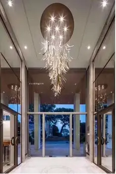 

Hotel lobby sales office guest dining hall beauty salon ktvloft villa duplex staircase Italian chandelier