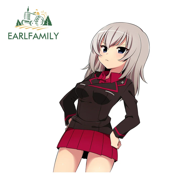 EARLFAMILY 13cm x 8,5 cm für Mädchen und Panzer Kuromorimine Anime Auto Aufkleber Persönlichkeit Windows Aufkleber Wasserdicht Auto Styling