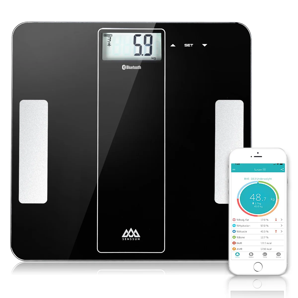 Fitness, Running & Yoga Equipment Portable Bathroom Weighing Scales
