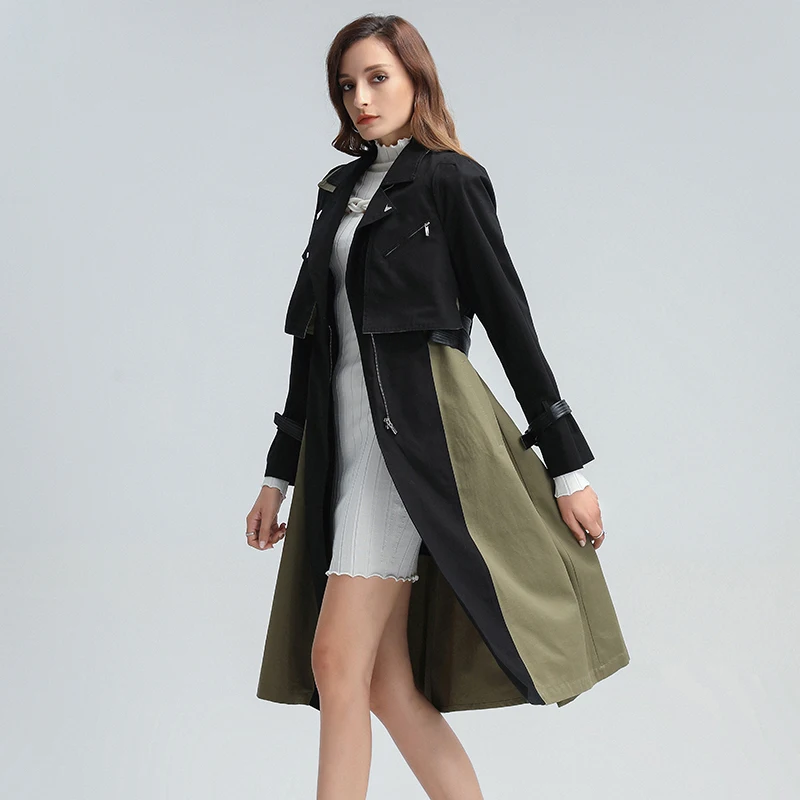 TWOTWINSTYLE Patchwork Hit Color Windbreaker For
