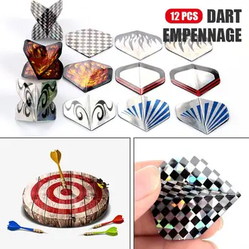 

Durable Darts Tail Dart Leaf 12pcs/Set Flight Harrows Competitive Competition Outdoor Sports Dart Wing Portable PET Practical